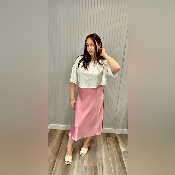 Pink Midi Slip skirt - Picture 4 of 6